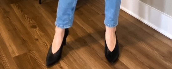 Heels with straight leg jeans