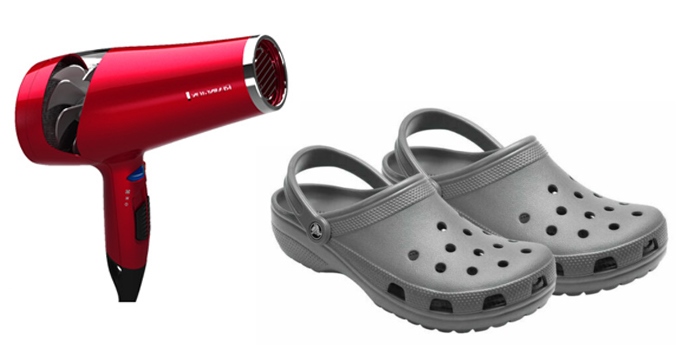 Make Crocs bigger with a hairdryer